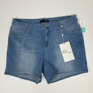 NWT 1822 Denim Butter Jefferson High Rise Denim Short in 20W PLUS